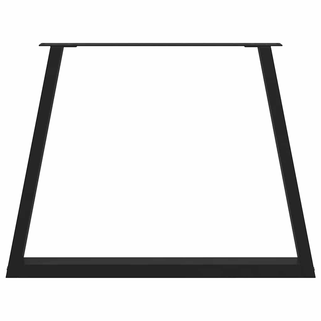 Noge za blagovaonski stol V-oblik 3 kom Crne 100 x (72-73,3) cm Čelik