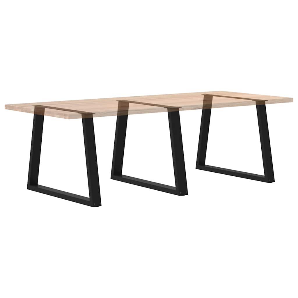 Noge za blagovaonski stol V-oblik 3 kom Crne 100 x (72-73,3) cm Čelik