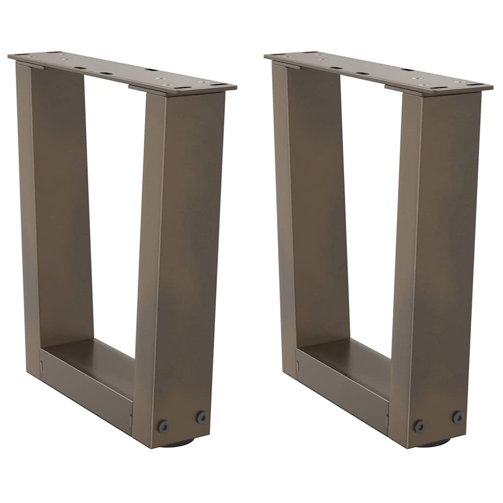 Noge za klub stolić V-oblik 2 kom Prirodni čelik 40 x (30-31,3) cm Čelik