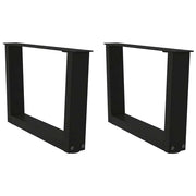 Noge za klub stolić V-oblika 2 kom Crne 60 x (30-31,3) cm Čelik