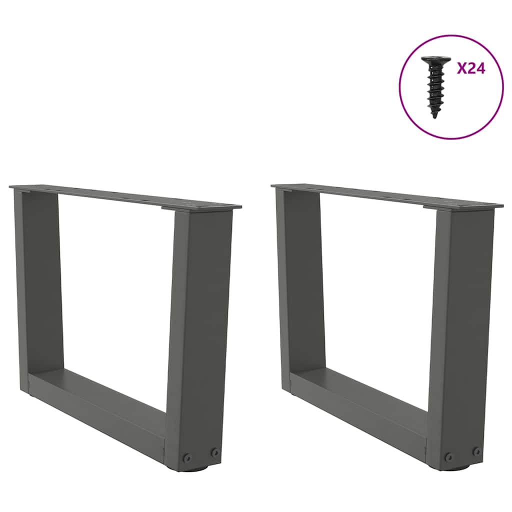 Noge za klub stolić V-oblika 2 kom antracit 60 x (30-31,3) cm čelik