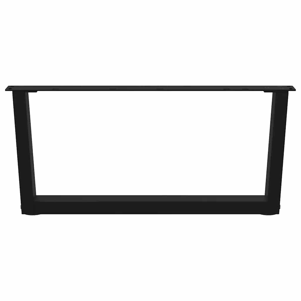 Noge za klub stolić V-oblika 2 kom Crne 70 x (30-31,3) cm Čelik
