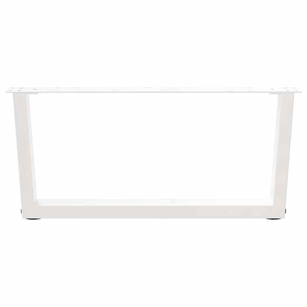 Noge za klub stolić V-oblika 2 kom Bijele 70 x (30-31,3) cm Čelik