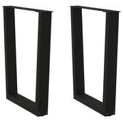Noge za blagovaonski stol V-oblika 2 kom Crne 60 x (72-73,3) cm Čelik