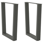 Noge za blagovaonski stol V-oblika 2 kom antracit 60 x (72-73,3) cm čelik