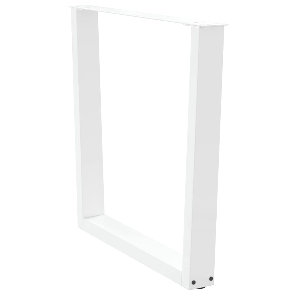 Noge za blagovaonski stol V-oblik 2 kom Bijele 80 x (72-73,3) cm Čelik