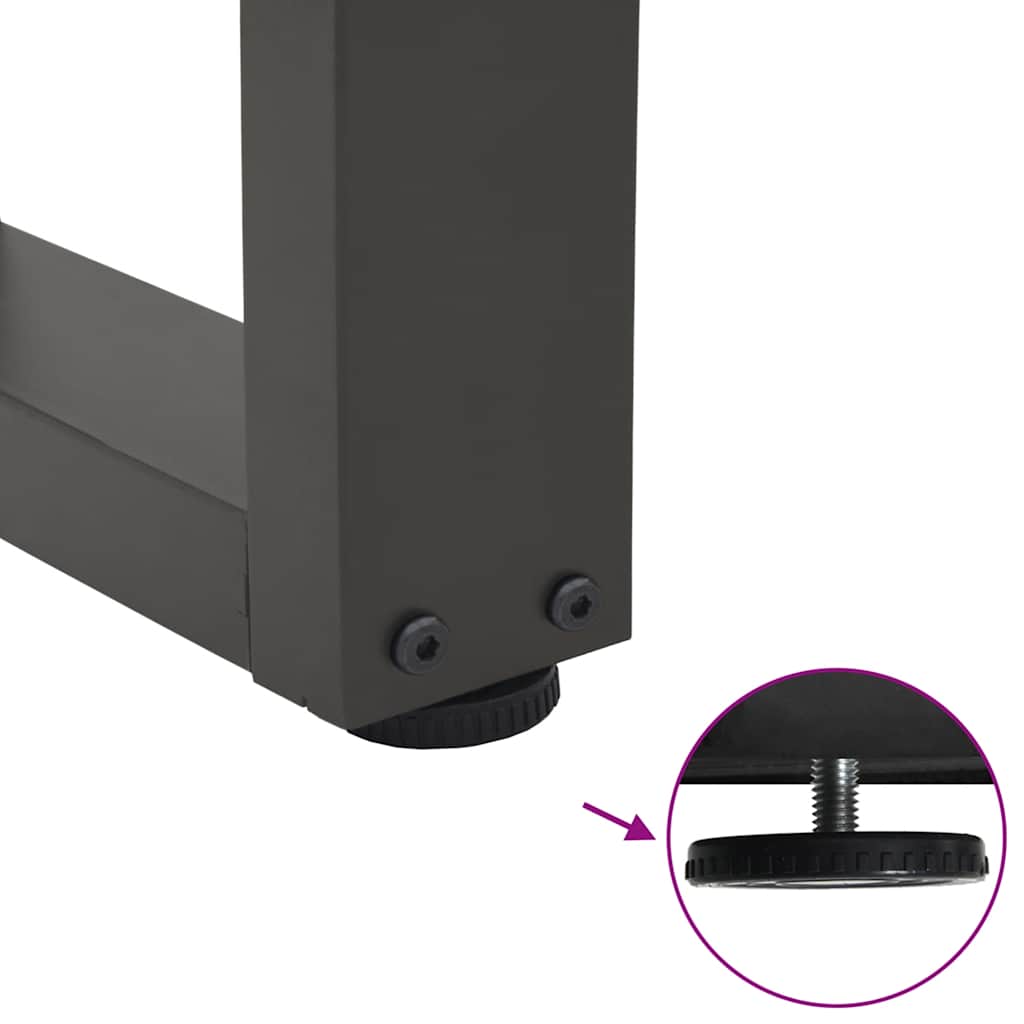 Noge za blagovaonski stol V-oblika 2 kom antracit 80 x (72-73,3) cm čelik