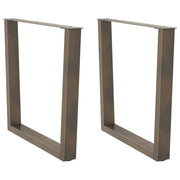 Noge za blagovaonski stol V-oblik 2 kom Prirodni čelik 80 x (72-73,3) cm Čelik