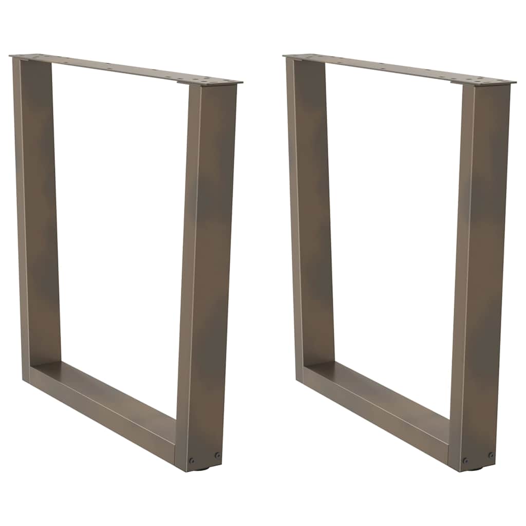 Noge za blagovaonski stol V-oblik 2 kom Prirodni čelik 80 x (72-73,3) cm Čelik