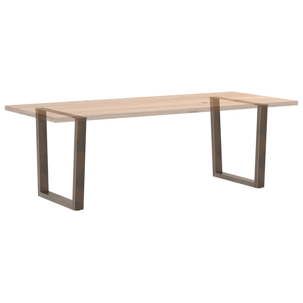 Noge za blagovaonski stol V-oblik 2 kom Prirodni čelik 80 x (72-73,3) cm Čelik