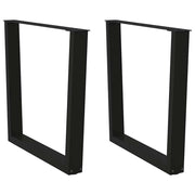 Noge za blagovaonski stol V-oblika 2 kom Crne 90 x (72-73,3) cm Čelik