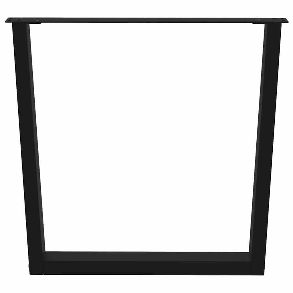 Noge za blagovaonski stol V-oblika 2 kom Crne 90 x (72-73,3) cm Čelik
