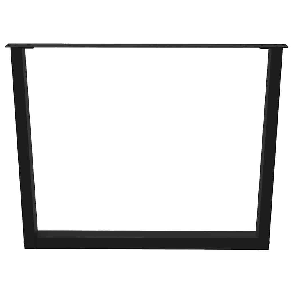 Noge za blagovaonski stol V-oblika 2 kom Crne 100 x (72-73,3) cm Čelik