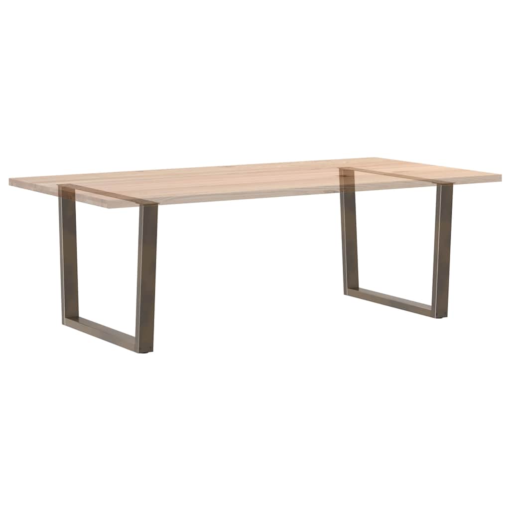 Noge za blagovaonski stol V-oblik 2 kom Prirodni čelik 100 x (72-73,3) cm Čelik