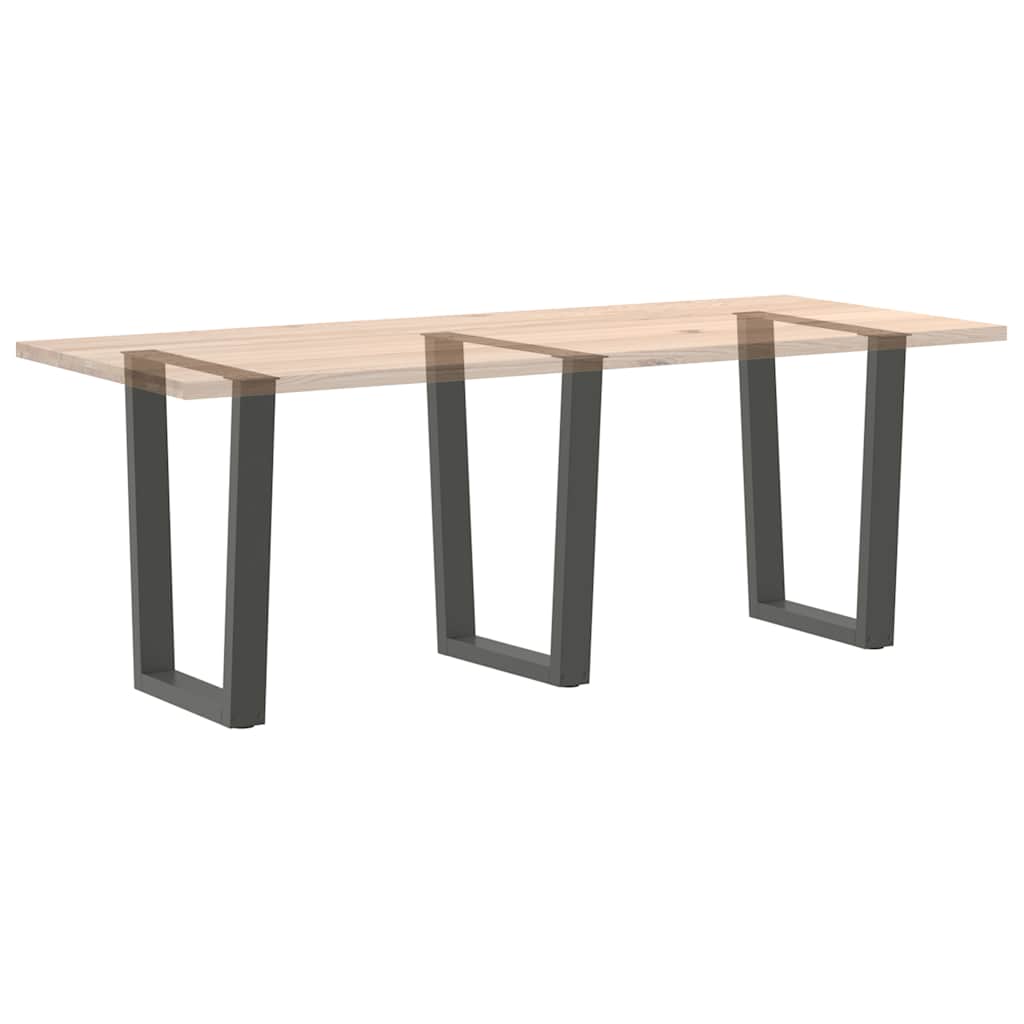 Noge za blagovaonski stol V-oblika 3 kom antracit 70 x (72-73,3) cm čelik