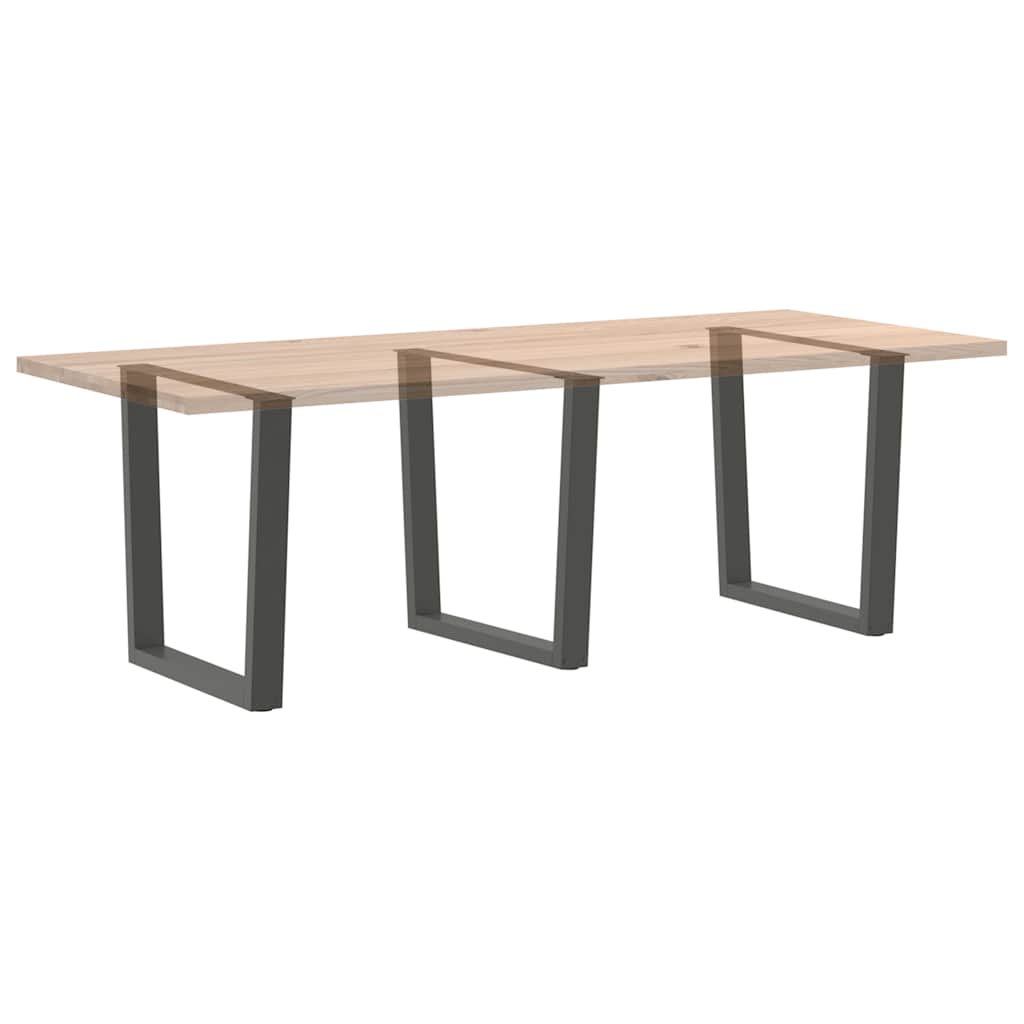Noge za blagovaonski stol V-oblika 3 kom antracit 90 x (72-73,3) cm čelik