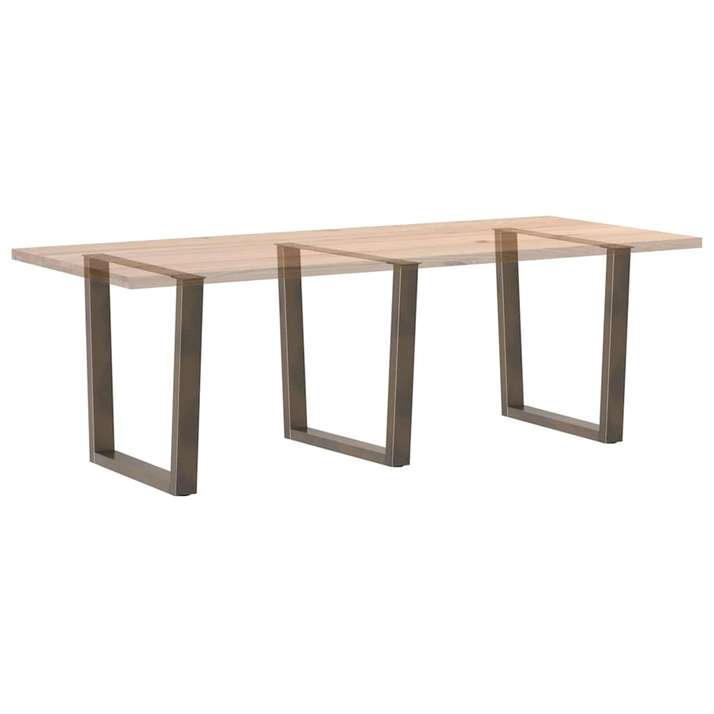 Noge za blagovaonski stol V-oblik 3 kom Prirodni čelik 90 x (72-73,3) cm Čelik