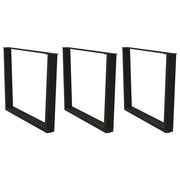 Noge za blagovaonski stol V-oblik 3 kom Crne 100 x (72-73,3) cm Čelik