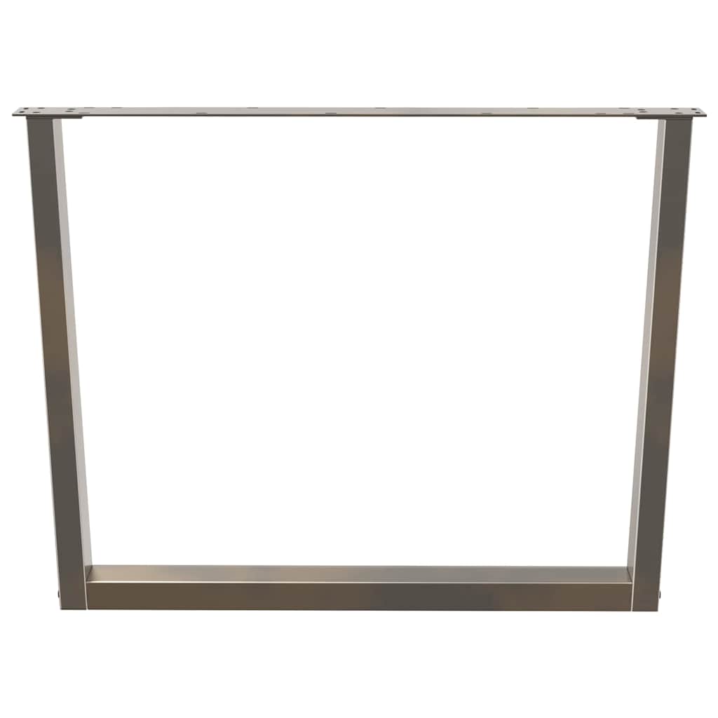 Noge za blagovaonski stol V-oblik 3 kom Prirodni čelik 100 x (72-73,3) cm Čelik