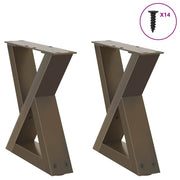 Noge za klub stolić 2 kom. Prirodni čelik 30 x (30-31,3) cm Čelik