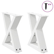 Noge za klub stolić 2 kom Bijele 40 x (30-31,3) cm Čelik