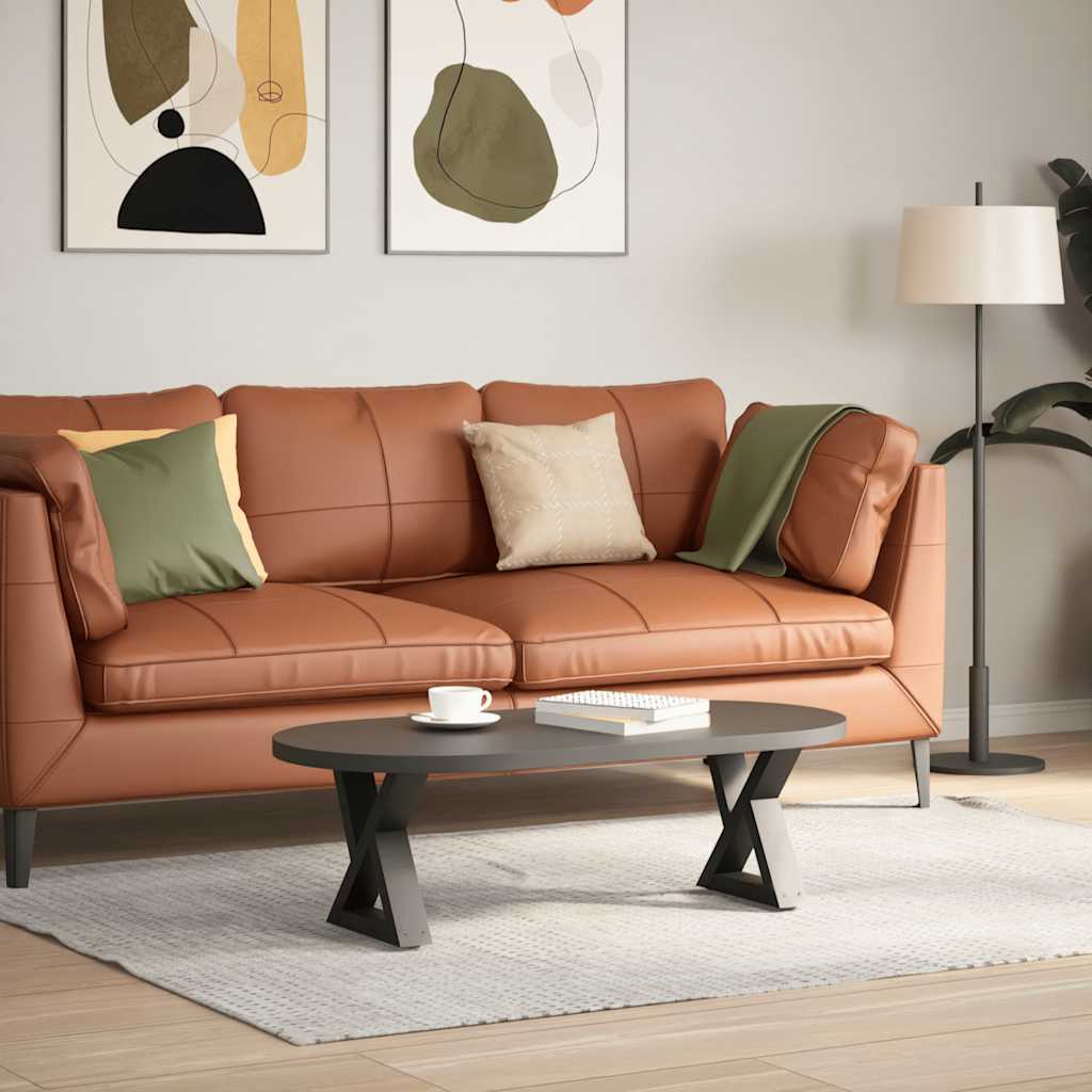 Noge za klub stolić 2 kom. antracit 40 x (30-31,3) cm čelik
