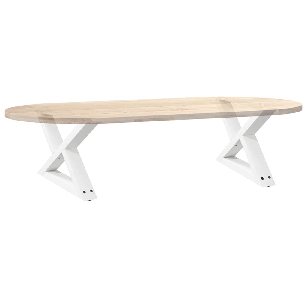 Noge za klub stolić 2 kom Bijele 50 x (30-31,3) cm Čelik