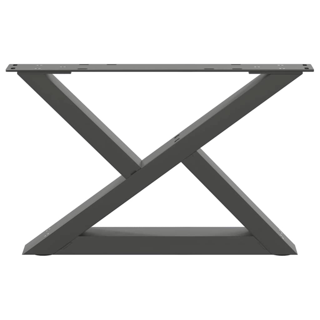 Noge za klub stolić 2 kom antracit 50 x (30-31,3) cm čelik