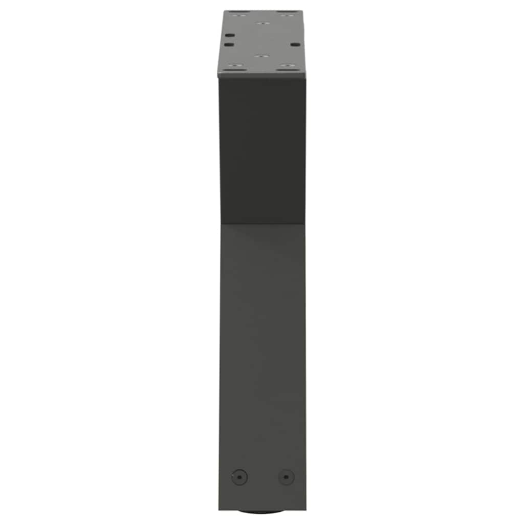 Noge za klub stolić 2 kom antracit 50 x (30-31,3) cm čelik