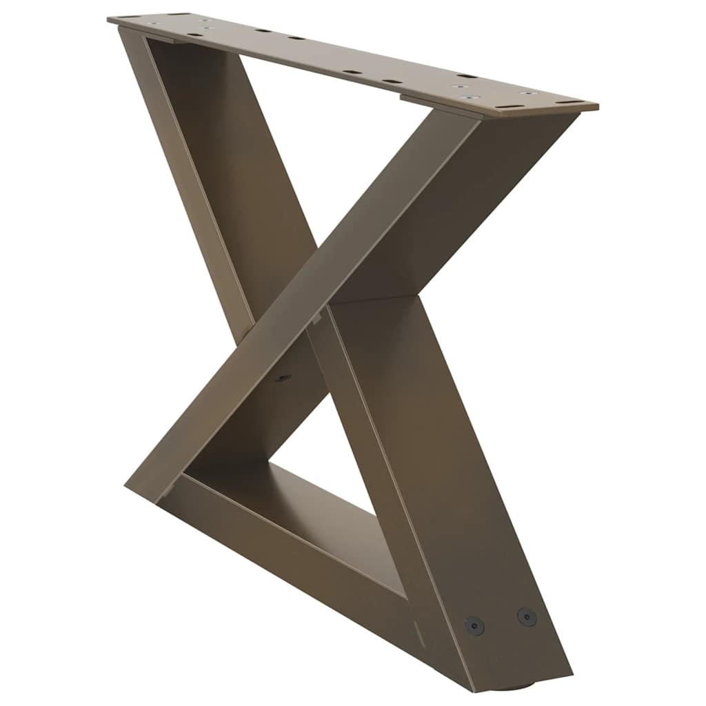Noge za klub stolić 2 kom. Prirodni čelik 50 x (30-31,3) cm Čelik