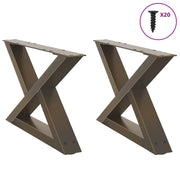 Noge za klub stolić 2 kom. Prirodni čelik 60 x (30-31,3) cm Čelik