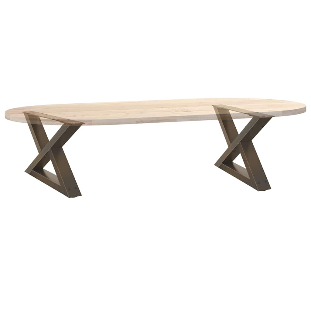 Noge za klub stolić 2 kom. Prirodni čelik 60 x (30-31,3) cm Čelik