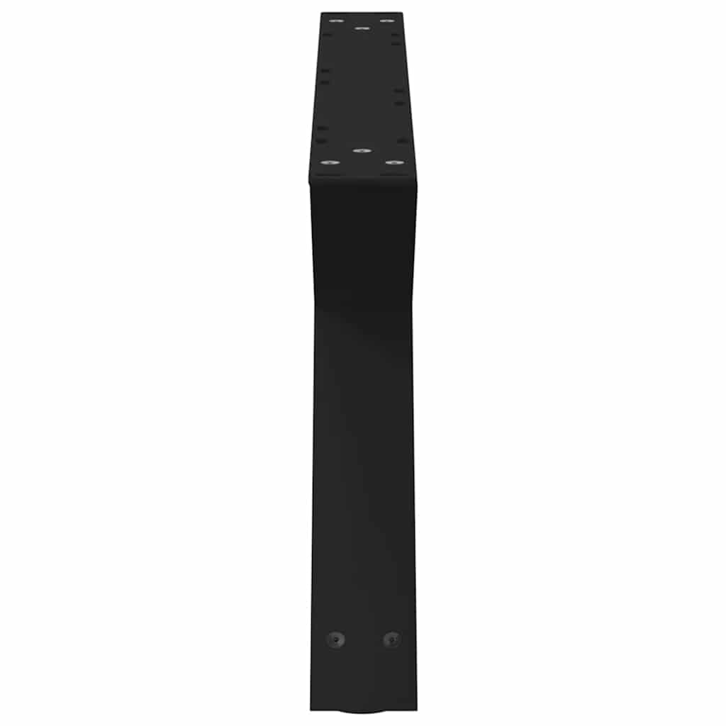Noge za klub stolić 2 kom Crne 70 x (30-31,3) cm Čelične