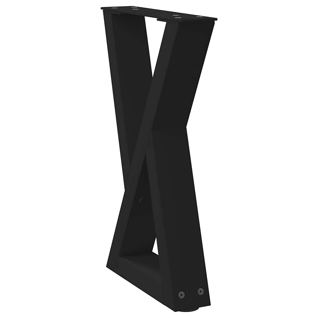 Noge za klub stolić 2 kom Crne 28 x (42-43,3) cm Čelične