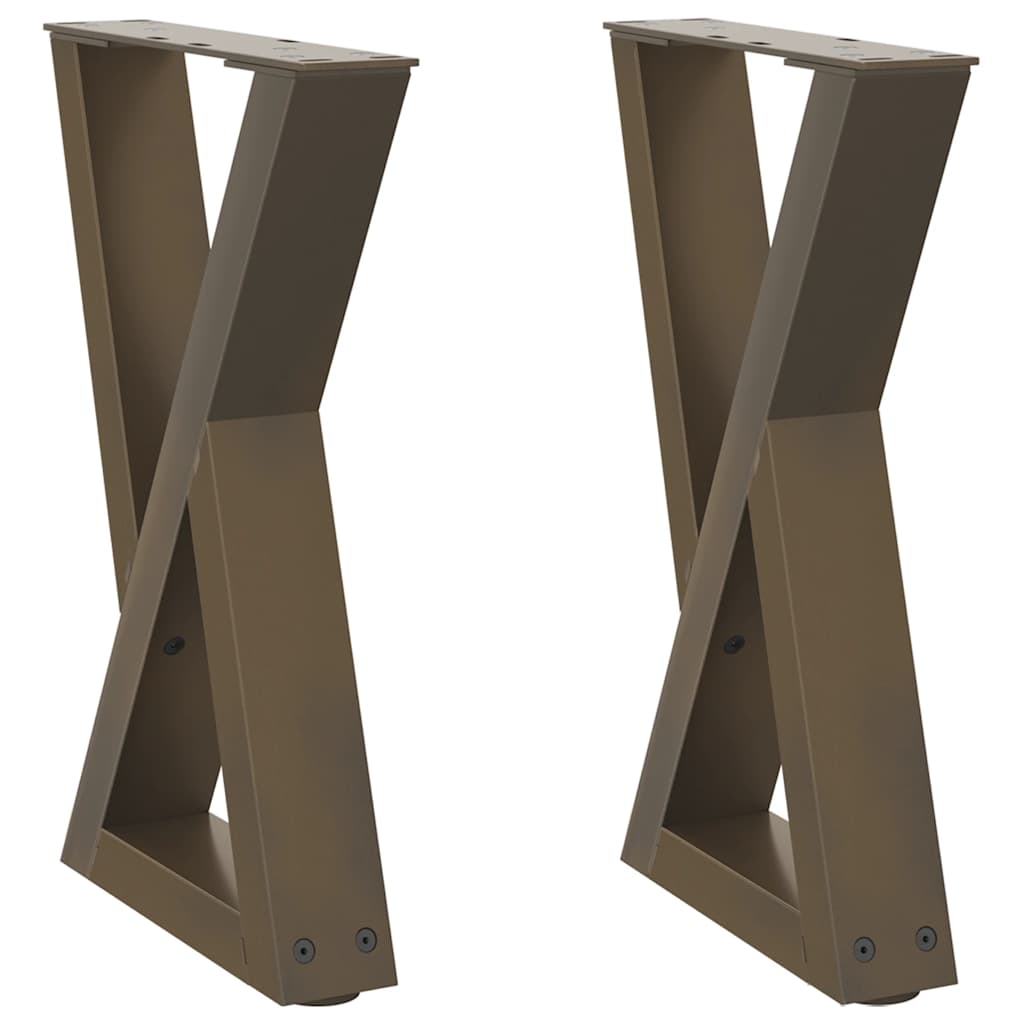 Noge za klub stolić 2 kom. Prirodni čelik 38 x (42-43,3) cm Čelik