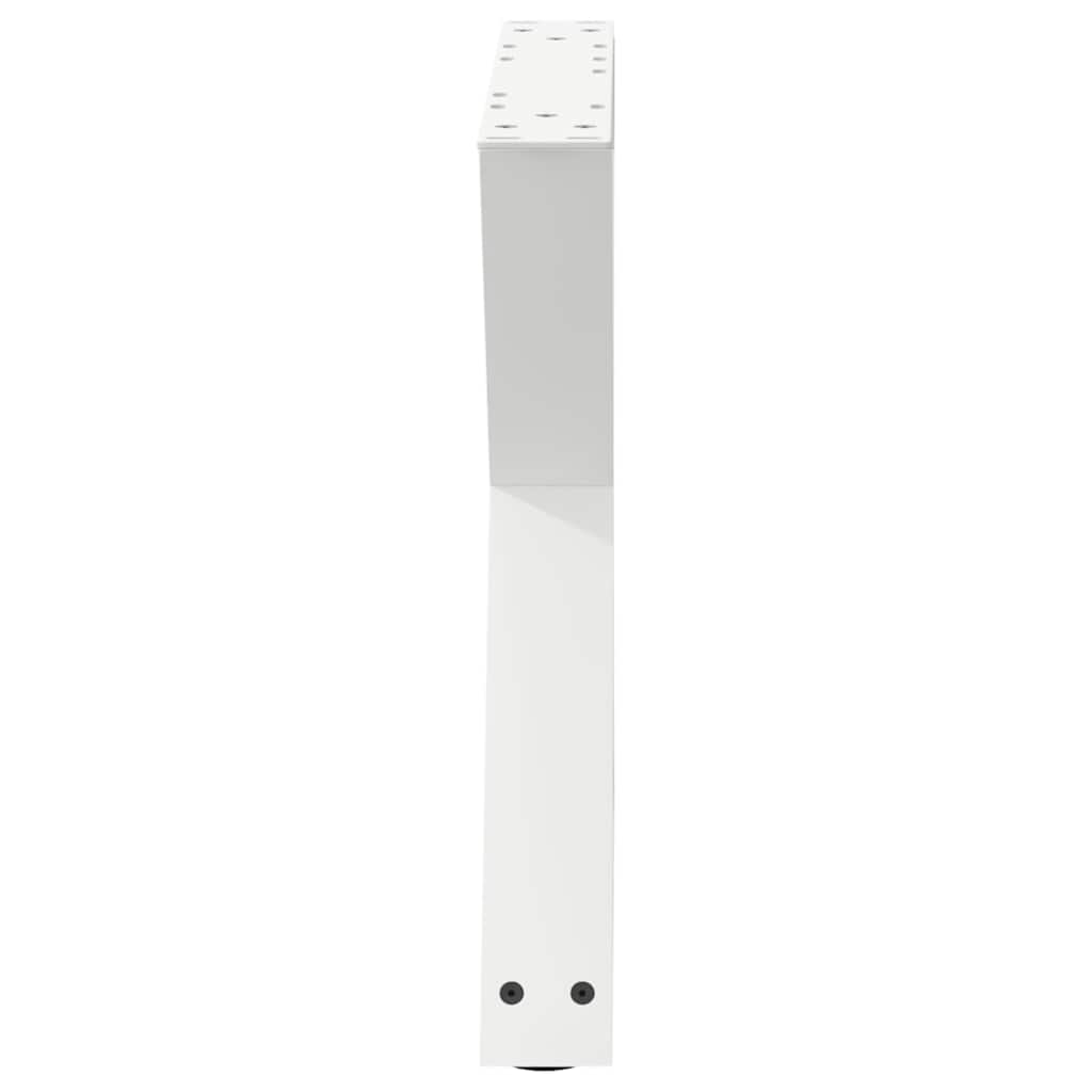 Noge za klub stolić 2 kom Bijele 60 x (42-43,3) cm Čelik