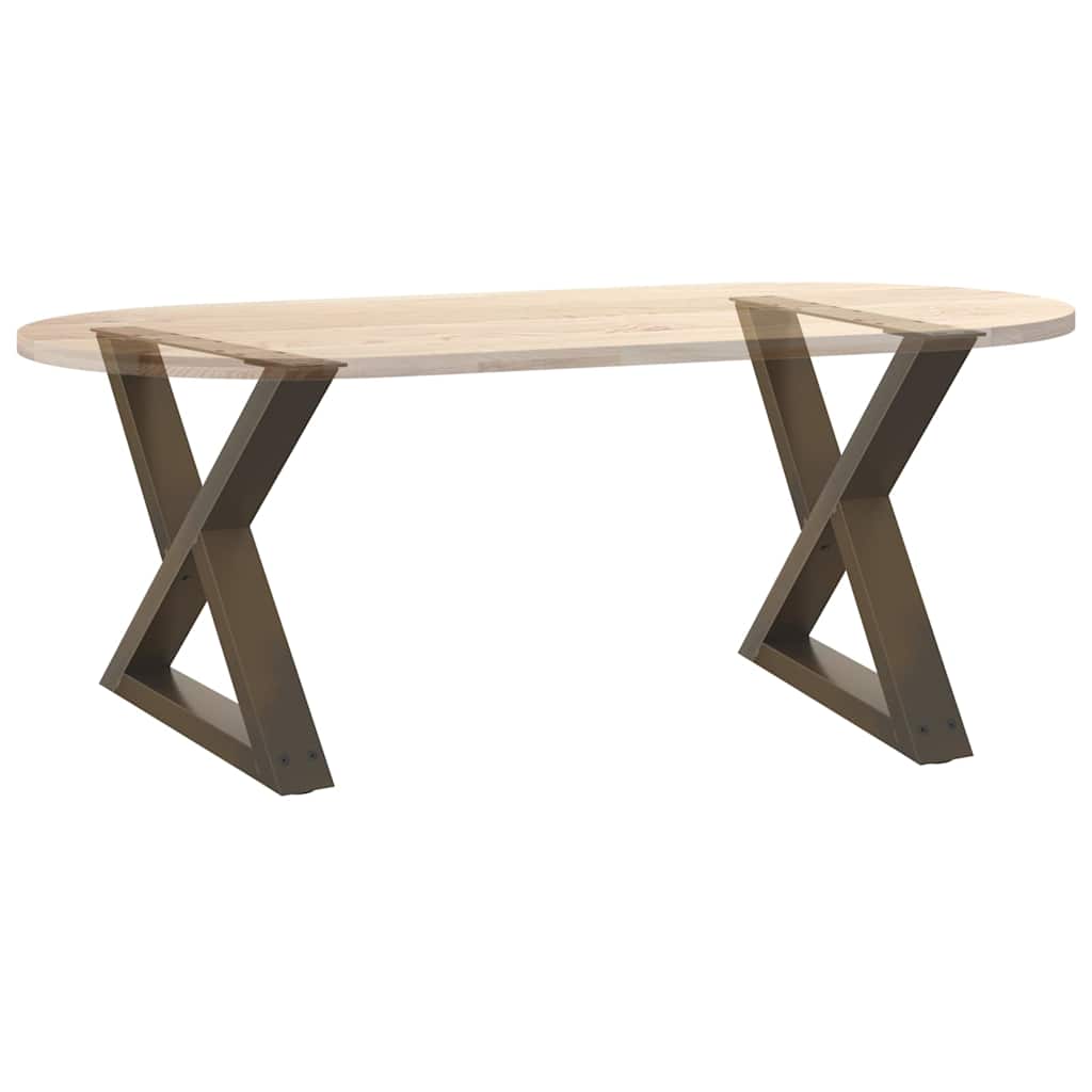 Noge za klub stolić 2 kom. Prirodni čelik 60 x (42-43,3) cm Čelik