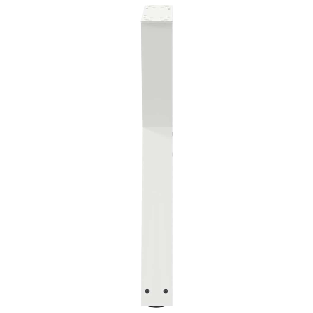 Noge za blagovaonski stol 2 kom Bijele 50 x (72-73,3) cm Čelik