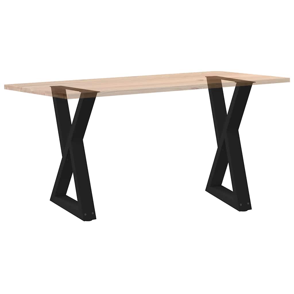 Noge za blagovaonski stol 2 kom Crne 60 x (72-73,3) cm Čelične