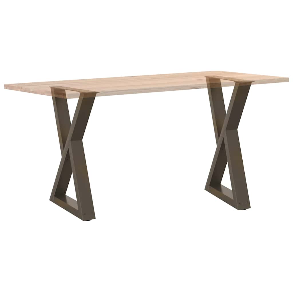Noge za blagovaonski stol 2 kom. Prirodni čelik 60 x (72-73,3) cm Čelik