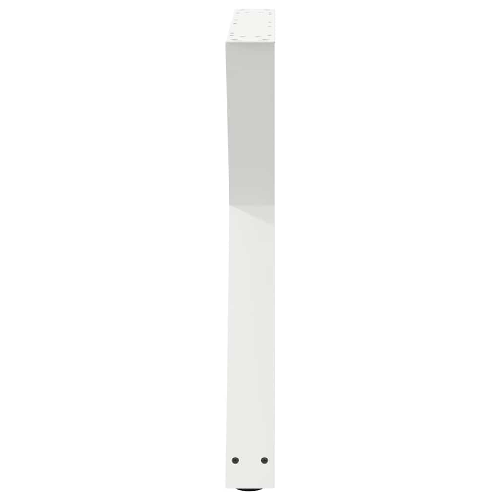 Noge za blagovaonski stol 2 kom Bijele 80 x (72-73,3) cm Čelik