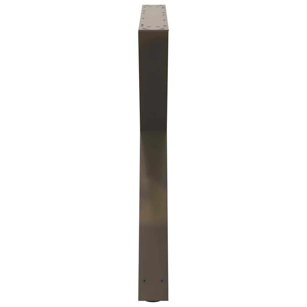 Noge za blagovaonski stol 2 kom. Prirodni čelik 90 x (72-73,3) cm Čelik