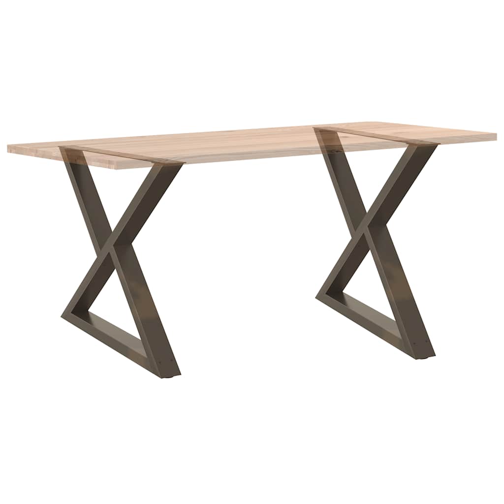 Noge za blagovaonski stol 2 kom. Prirodni čelik 90 x (72-73,3) cm Čelik