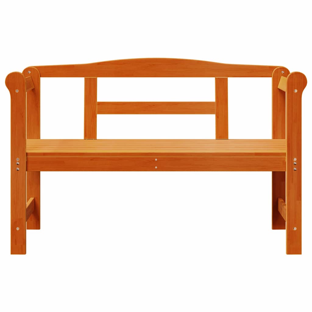 Vanjska klupa Smeđa 119 x 44 x 76 cm Čvrsto borovo drvo