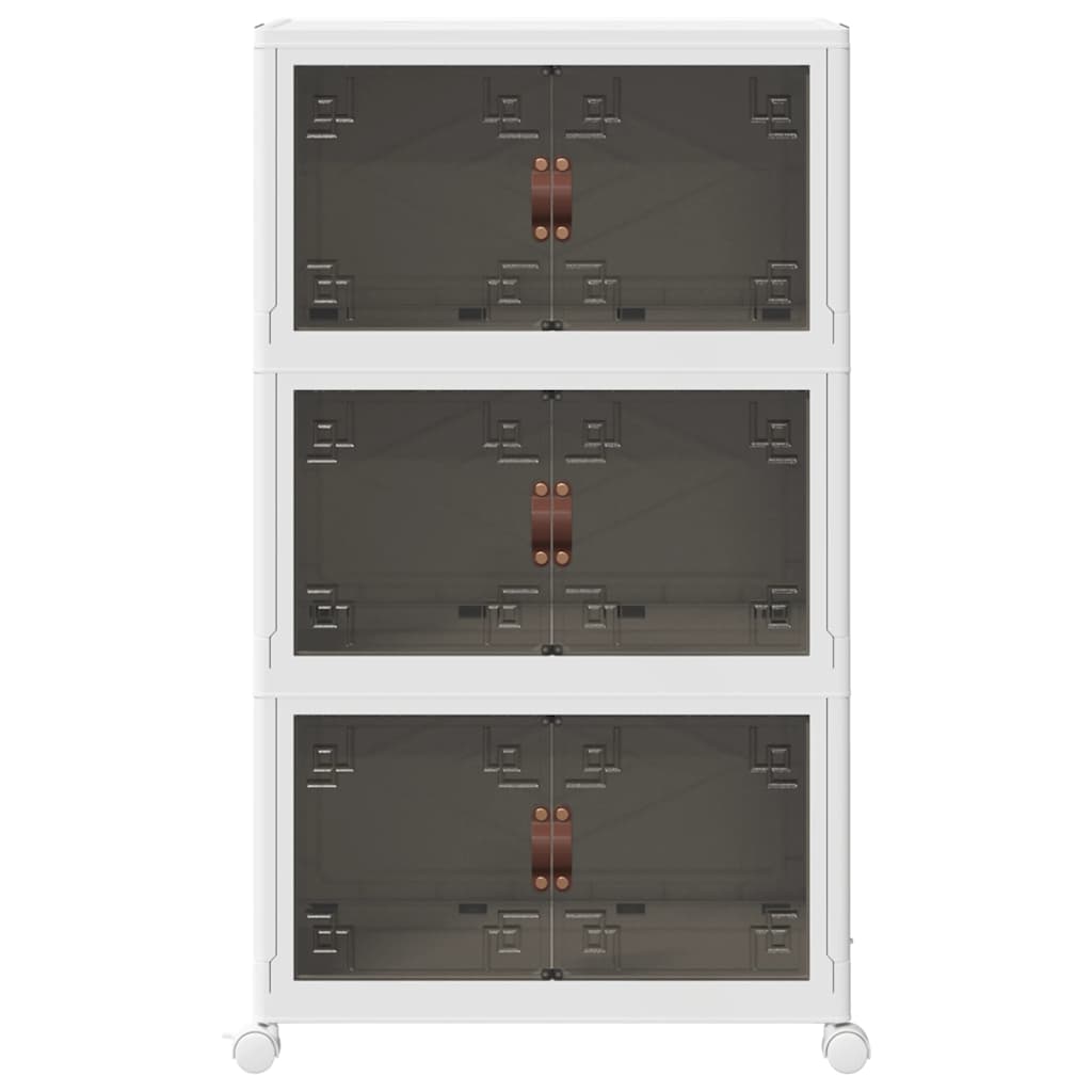 Složiva kutija za pohranu kotačima 3nivoa 75 L 64x39,5x110,5 cm