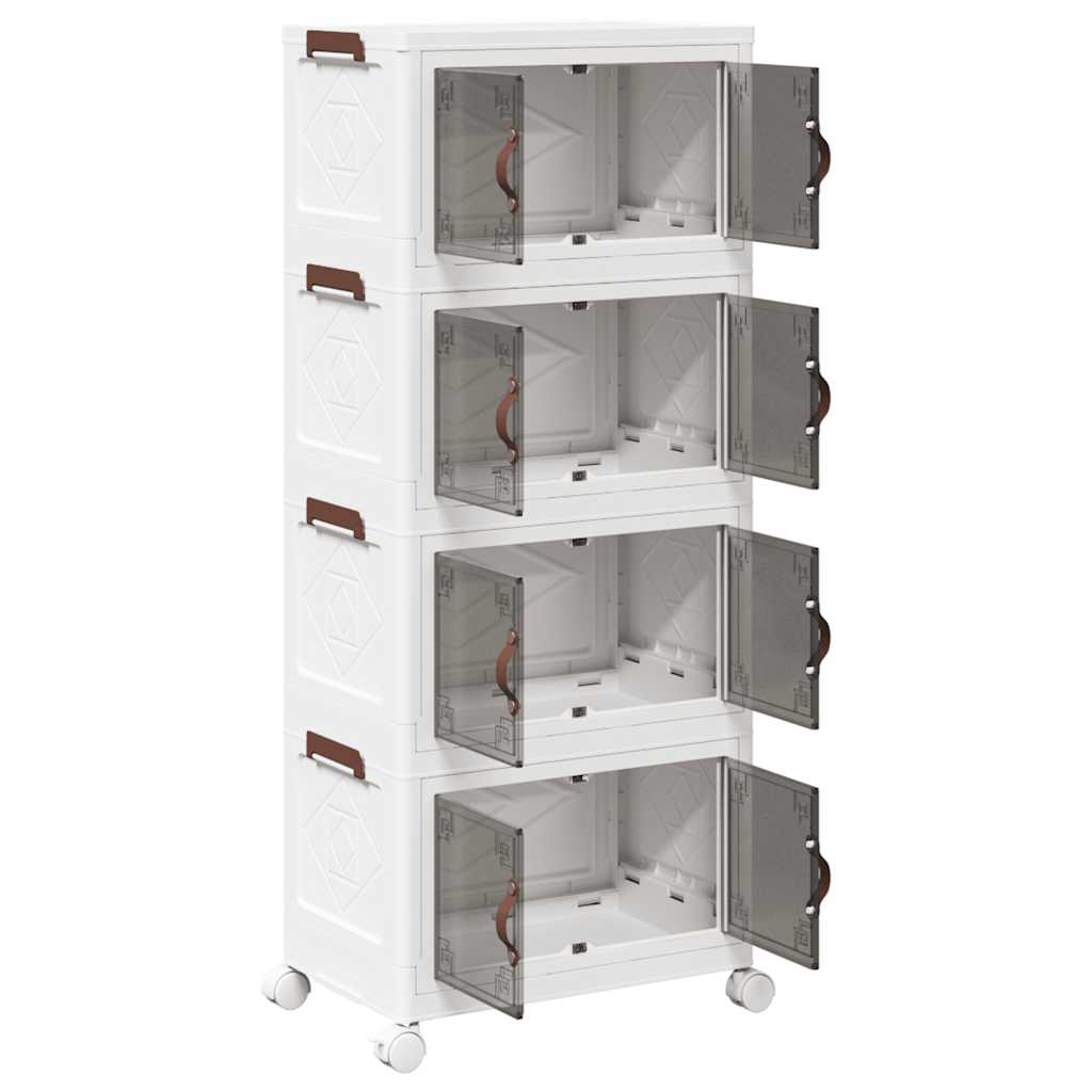 Složiva kutija za pohranu kotačima 4nivoa 28 L 48x29,5x112,5 cm