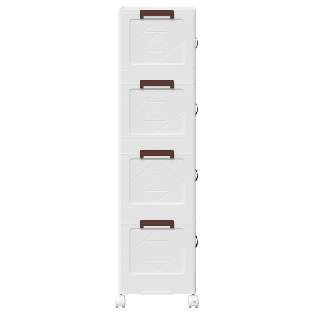 Složiva kutija za pohranu kotačima 4nivoa 28 L 48x29,5x112,5 cm