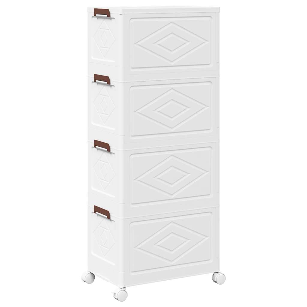Složiva kutija za pohranu kotačima 4nivoa 28 L 48x29,5x112,5 cm