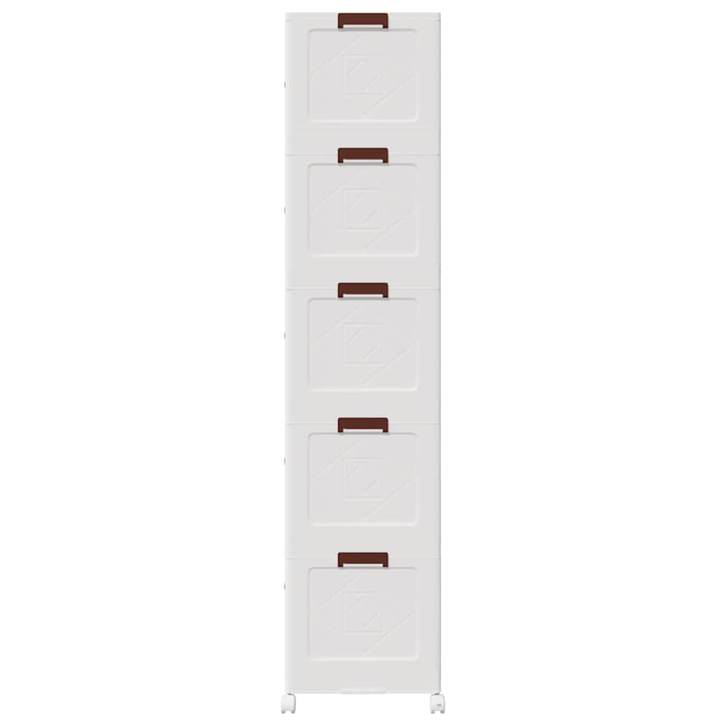 Složiva kutija za pohranu s kotačima 5nivoa 75 L 64x40x179 cm
