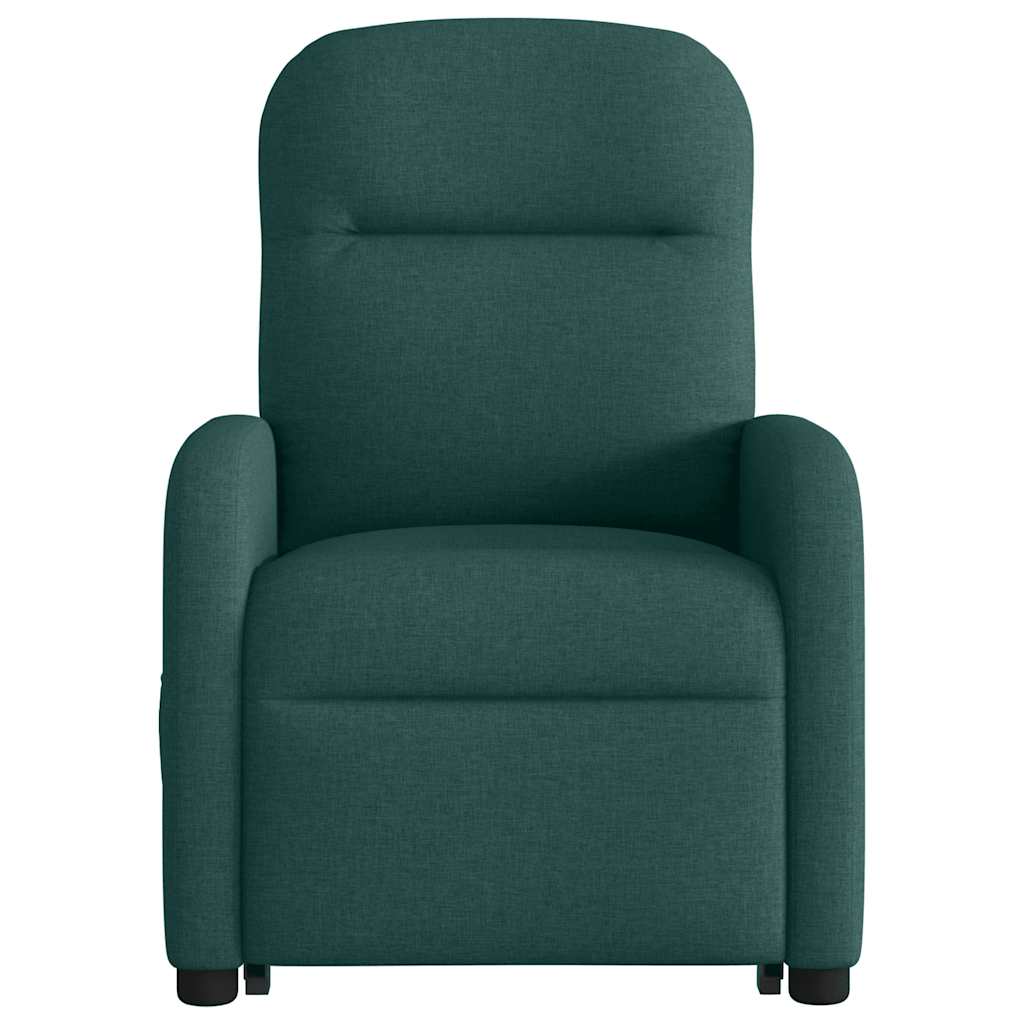 Naslonjač na podizanje od tkanine tamnozeleni